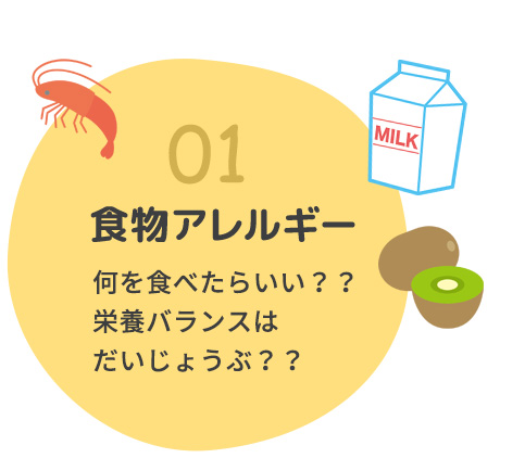 01食物アレルギー 何を食べたらいい？？栄養バランスはだいじょうぶ？？